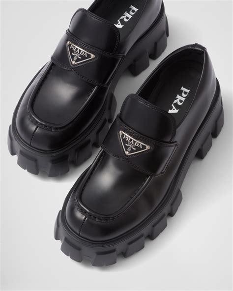 prada loafers alternative|Prada monolith loafers.